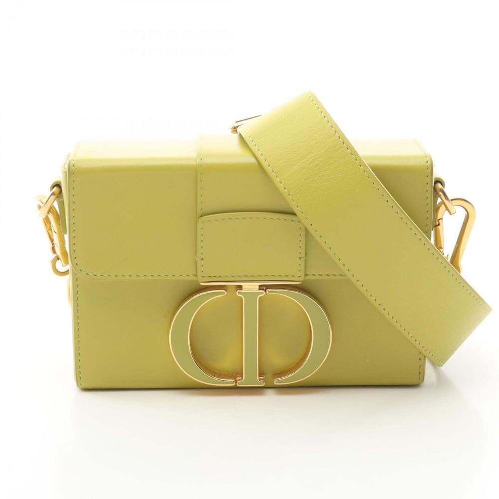 CHRISTIAN DIOR Green Leather Shoulder Bag